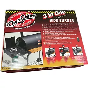 Char Griller 3 In One Side Burner /Side Shelf/Side Burner/ Charcoal Starter - Picture 1 of 6