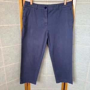 L.L. Pantalone Capri Bean Straight Fit donna 12 Petite cotone blu polvere denim - Foto 1 di 11