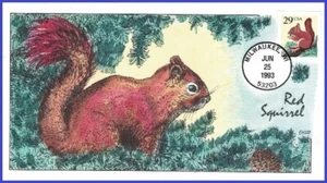 USA7 #2489 U/A COLLINS HAND PAINTED FDC   Red Squirrel - Picture 1 of 1
