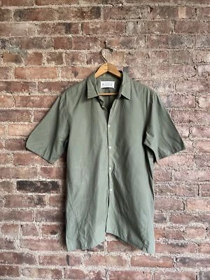Maison Martin Margiela Line 10 Shirt, Sz 38 Small, Olive Green 100% Cotton Italy - Image 1 of 4