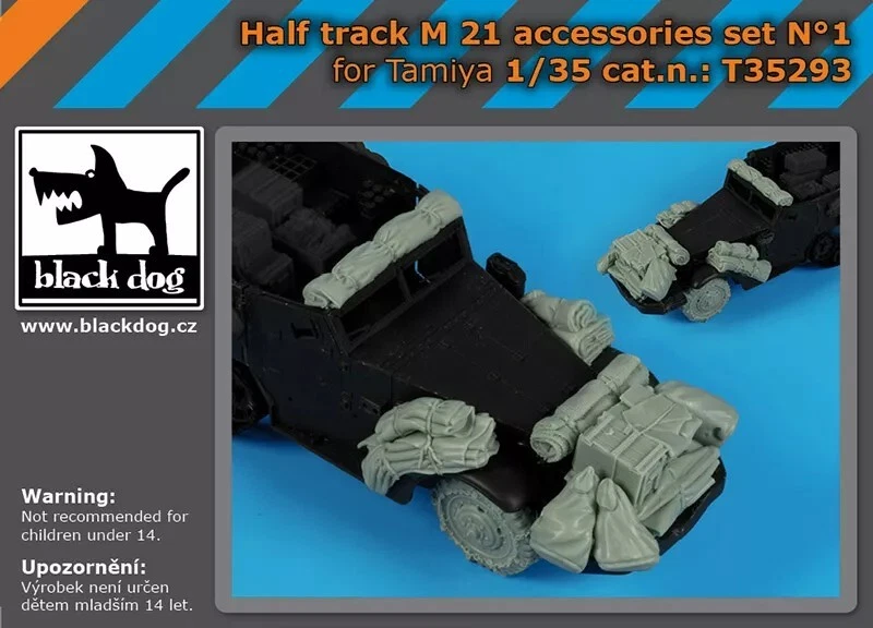 BLACK DOG SET ACCESSORI RESINA HALF TRACK M21 #1 1:35 T35293 - Immagine 1 di 1