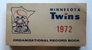 1972 Twins Organizational Front Office Record Book - - Bild 1 von 5