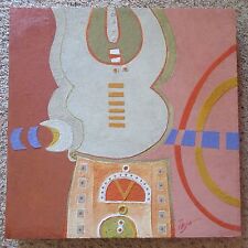 MYSTERY ARTIST TEJA? PAINTING ABSTRACT MODERNISM POP CUBIST GEOMETRIC SURREAL