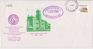 Stamp 24c on 30th anniversary Lilac Festival Goulburn souvenir cover, POSTMASTER - Picture 1 of 1
