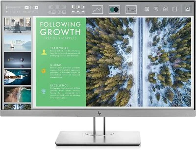 HP EliteDisplay E243 | 24" Monitor | HD IPS Screen | Silver | 1FH47A8  - Image 1 of 4
