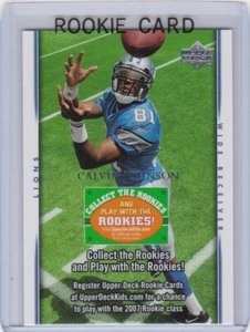 CALVIN JOHNSON ROOKIE CARD 2007 Upper Deck Collect & Play Sweepstakes LIONS RC - Picture 1 of 2