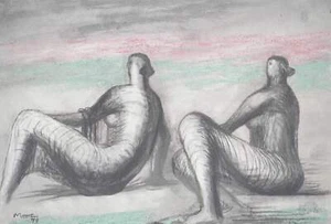 Henry MOORE: Young Women At The Beach - Signed Lithograph - Picture 1 of 5