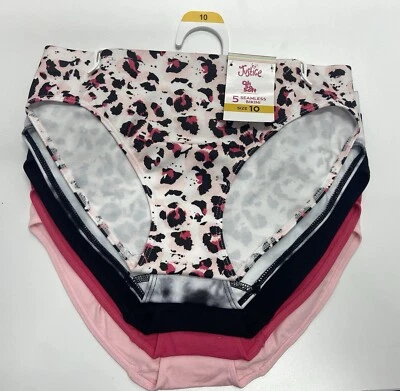 Justice Seamless bikini Panties Girls 5 Pack Underwear Oh so soft NEW size 10