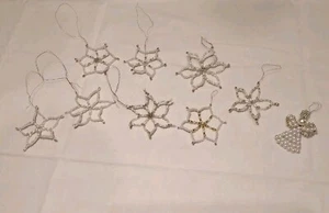 Perlenschmuck Engel Sterne Christbaumschmuck Weihnachten Schmuck Handarbeit 9 St - Bild 1 von 5