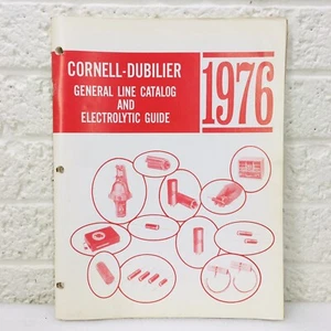 Vintage 1976 Cornel Dubilier General Line Catalog Electrolytic Guide Querverweis - Bild 1 von 7