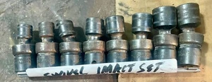Snap On Tools USA 3/8 Drive 7pc Metric Impact Swivel Socket Set 10-18mm - Imagen 1 de 1