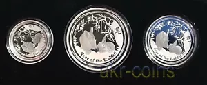 2011 Australia Year of the Rabbit Lunar Silver Proof 3-coin set 1 Oz 1/2 Oz 2 Oz - Picture 1 of 4