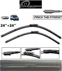 Juego de escobillas limpiaparabrisas delanteras Fit IVECO DAILY 2015-2024 lengüeta de pellizco ajuste 24" 24" - Imagen 1 de 12