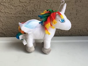 Nuevo Nat and Jules "Prisma" el peluche 6,5" blanco y arco iris Pegaso Pony - Imagen 1 de 6
