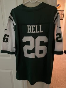 New York Jets Leveon Bell Jersey 26 Green W/ White Sewn Nike On Field Sz Large - Picture 1 of 9