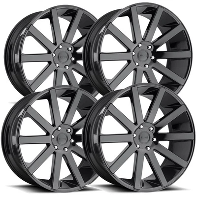 (Set-4) Dub S219 Shot Calla 22x9.5 6x5.5" +20mm Gloss Black Wheels Rims 22" Inch - Image 1 of 4