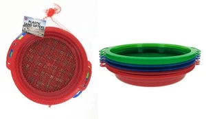 "Juego de 6 sartenes de plástico para tamizar arena de 8,5"" en bolsa de malla con 36 agujeros por pulgada" - Imagen 1 de 9