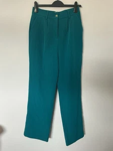 BNWT Principles Trousers Size 10 Teal, Wide Leg High Waist - Picture 1 of 5