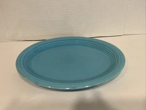FIESTA Fiestaware Original Turquoise Blue Oval 12.5" Serving Platter - Picture 1 of 10