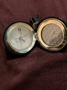 Philippi Equipe Classic Sveglia da Scrivania Acciaio Inox Pelle Viaggio - Foto 1 di 5