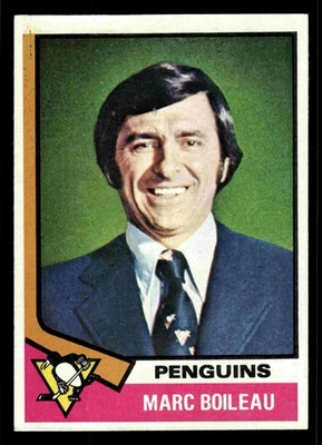 1974-75 Topps Marc Boileau #49 - Pittsburgh Penguins - Image 1 of 2