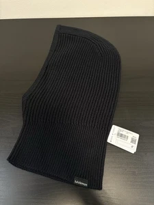 Lululemon Ribbed Knit Merino Wool Blend Balaclava Size L/XL Black BLK NWT Unisex - Picture 1 of 7