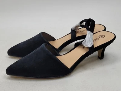BELLA VITA Womens Sarah Black Slingback Pumps Shoes suede Leather 8.5W - Image 1 of 4