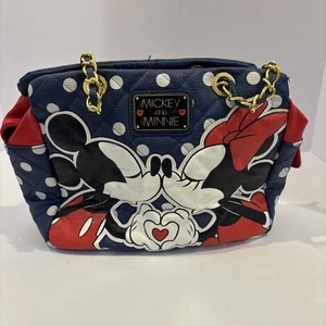 Cartera Lounge Fly Disney Mickey Minnie Azul Lunares Gran Forma - Imagen 1 de 8