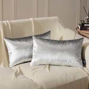 2er Pack Funkelnder Samt Deko Einfarbig Überwurf Deko Kissenbezug Sof... - Bild 1 von 8