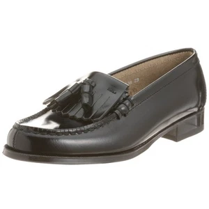 Haruta Women's Leather Tassel Loafers 3E Traditional Black 3138 From Japan - Picture 1 of 6