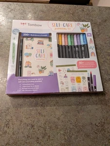 Self-Care Journaling Kit TOMBOW 10 Pens 1 Marker, Book, Stickers NEW - Picture 1 of 6