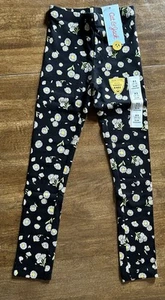 Cat & Jack - Leggings XS (4 5) Slim Black Floral Daisy - Picture 1 of 6