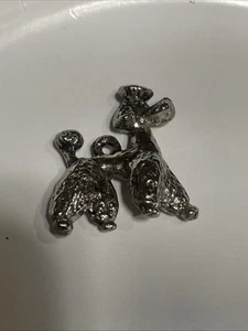 Poodle VINTAGE STERLING SILVER POODLE DOG /pendent/CHARM - Picture 1 of 3