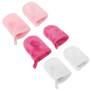 6 piezas guantes de limpieza desmaquillante de viaje toallitas faciales paño de lavado - Imagen 1 de 12