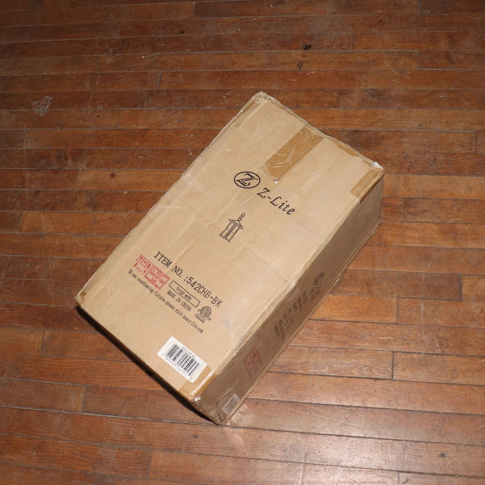 Уличный подвесной светильник Z-Lite 1 лампа без ламп в комплекте черный 15 дюймов 542CHB-BK - Изображение 1 из 4