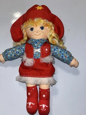 Vintage Cowpokes Cowgirl Plush Doll (1981) Knickerbocker Toys Soft Blond 11in - Image 1 of 4