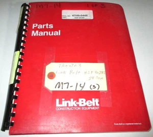 Link Belt HSP-8028S Rough Terrain Crane Parts Catalog Manual Book ORIGINAL! 6-89 - Picture 1 of 4