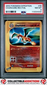 2002 Pokemon Expedition #40 Charizard-Rev.Foil PSA 8 - Picture 1 of 2
