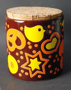 Waechtersbach braune Keramikdose Weihnachtsgebäck Korkdeckel Höhe ca. 11,5 cm - Bild 1 von 4