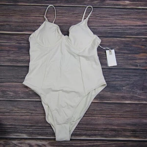 Good American NEW XL Size 4 White Showoff One Piece Swimsuit Beach Summer - Picture 1 of 9