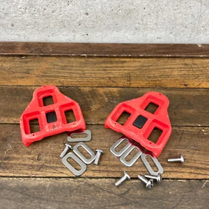 Vintage Look Cleats Parts Free Arc Pedal Parts Set Red Hardware Shoe Bicycle - Picture 1 of 13