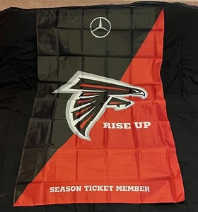 Boleto de temporada de los Atlanta Falcons NFL Rise Up bandera de miembro - Imagen 1 de 1