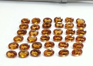 15 Pcs Natural Hessonite Garnet 6x4 MM Calibrated Lot Faceted Excellent Quality - Picture 1 of 5