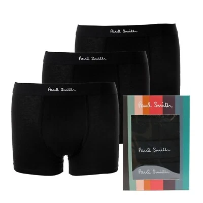 PAQUETE DE 3 CALZONCILLOS BOXER PAUL SMITH 100 % GENUINOS PARA HOMBRES ropa interior baúl corto PVP £40 Foto 1 de 4