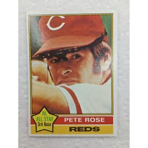 1976 Topps Pete Rose Cincinnati Reds NL All Star Baseball Card 3rd Base