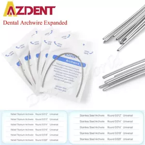 10 Stück AZDENT Dental Kieferorthopädie Bogendraht expandiert Edelstahl/Ni-Ti rund - Bild 1 von 13