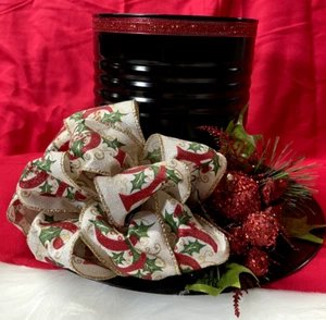 HAND MADE DECORATIVE CHRISTMAS HAT 8" TALL, 12" WIDE - Picture 1 of 7