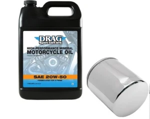 Drag Specialties Engine Oil Change Kit 1 Gallon Harley Davidson Sportster V-Twin - Picture 1 of 1