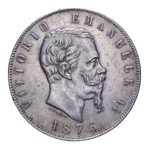 5 LIRE 1876 ROMA VITT. EMANUELE II - Picture 1 of 2