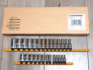 Gearwrench 27pc 1/4" & 3/8" dr 6 Point Mid Length Socket Sets, Metric #86541-06